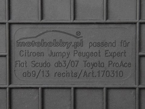 Dywaniki gumowe Peugeot Expert II 2 Dywaniki gumowe Peugeot Expert II 2